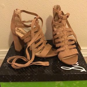 Never worn strappy heels